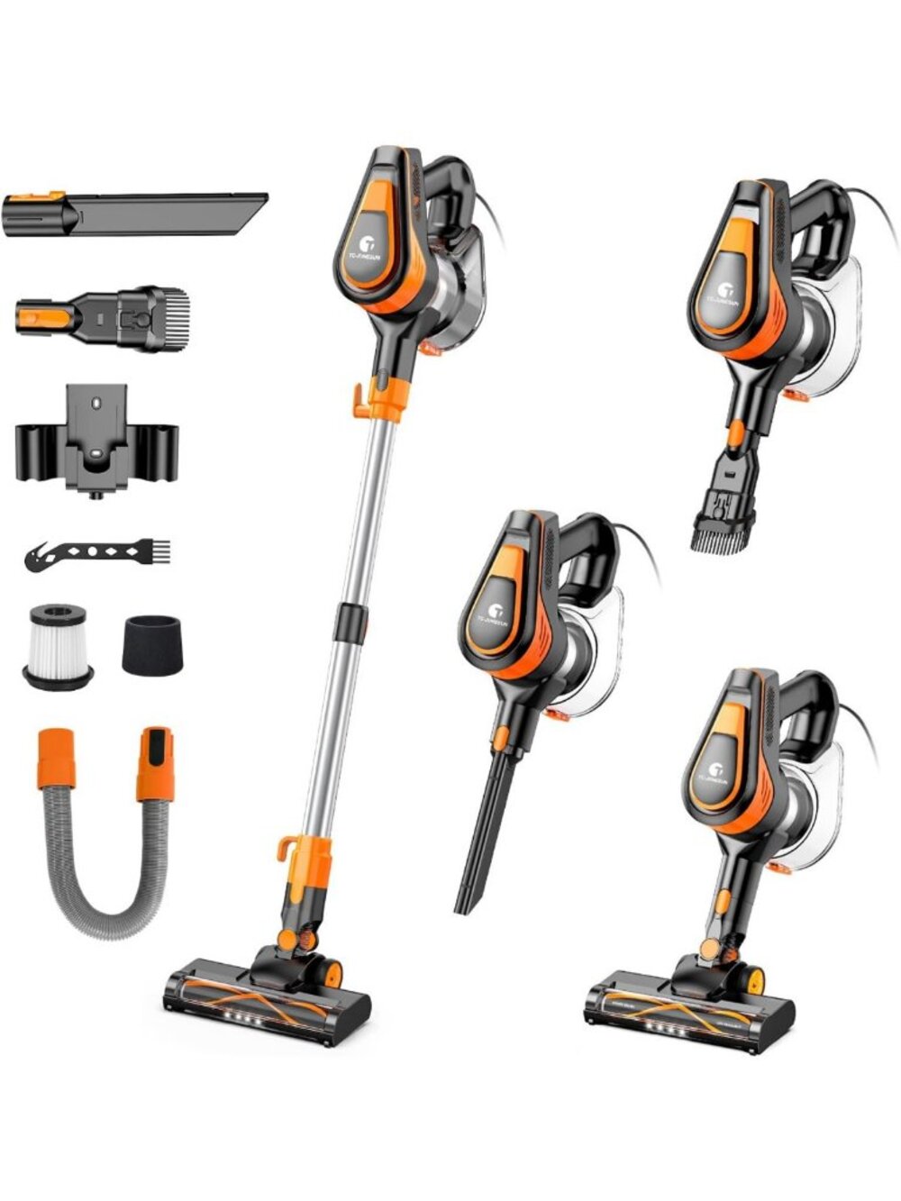 23Ft Lightweight Corded Stick Vacuum - 600W, 20Kpa Suction for Carpet & Pet Hair